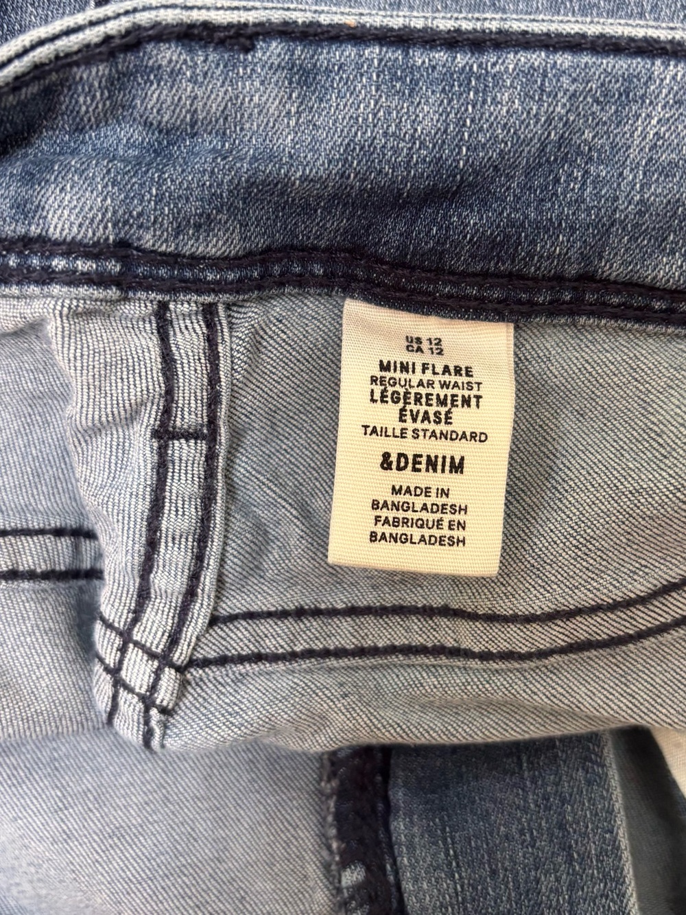 Women's Blue Flare Jeans - Stretch Wide Leg - Picture 2 of 7
